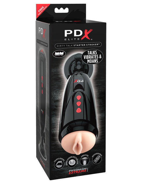 PDX ELITE Dirty Talk Starter Stroker